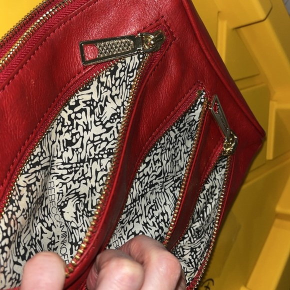 ❤️Rebecca Minkoff Red Leather Stud Crossbody Chain Purse - Picture 3 of 6